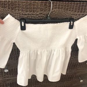Babydoll white off the shoulders from Hollister